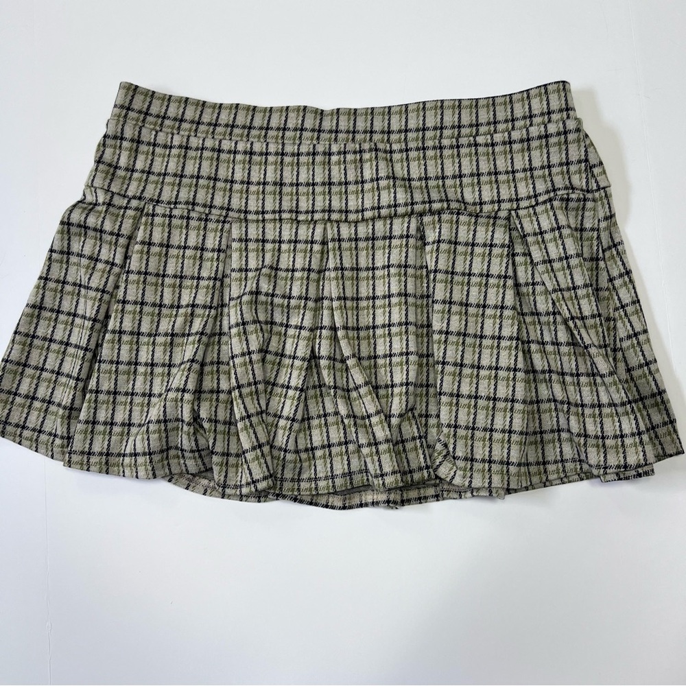 American Eagle Plaid Skort Mini Skirt XL Built-In Shorts Preppy